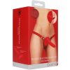 Shots Double Silicone Strap-on Adjustable red dvojitý pripínací penis