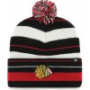 47 Brand Pánska zimná čiapka Chicago Blackhawks Power Line 47 CUFF KNIT Black