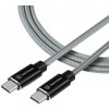 Tactical KP31192 Aramid extra pevný USB-C/USB-C, 100W, 20V/5A, 0,3m, sivý