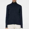 Dámska mikina J.Lindeberg Nancy Seamless Mid Layer navy modrá M