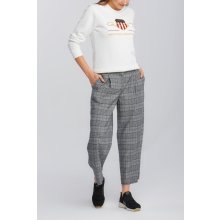Gant D1. CHECKED CROPPED WIDE pant nohavice sivé