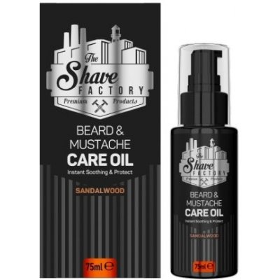 The Shave Factory Beard and Mustache Care Oil SandalWood - olej na bradu a fúzy s vôňou santalového drievka 75 ml (väčšie balenie)