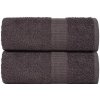 Uteráky pre hostí, 2 ks, antracitová farba, 30x50 cm, bavlna 100 %