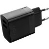 Nabíjačka do siete FIXED 2x USB 17W Smart Rapid Charge + micro USB kábel 1m (FIXC17N-2UM-BK) čierna