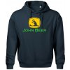 John Beer jeleň s pivom - Oversized mikina pánska Moon - kratšia + širšia - S ( Tmavomodrá (veľmi tmavá - skoro čierna) )