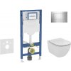 Geberit Duofix - Set predstenovej inštalácie, klozetu Tesi a dosky softclose, tlačidlo Sigma30, lesklý chróm/matný chróm SANI11CD1137