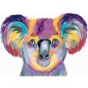Zuty – Maľovanie Podľa Čísel – Farebná Koala Na Bielom Pozadí, 40 × 50 cm, Plátno + Rám 8596530073932