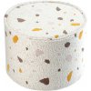 Wigiwama POUFFE Terrazzo MARBLE sivý