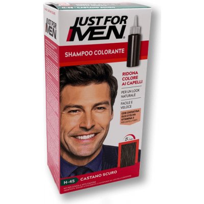 Just For Men Šampón na zakrytie sivých vlasov farba tmavo hnedá Just for men H45 Dark Brown