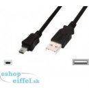 Assmann AK-300130-010-S USB 2.0, USB A M (plug)/miniUSB B (5pin) M (plug), 1m, černý