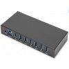 Digitus USB 3.0 HUB, 7 Port, Industrial, Metal incl. PSU 15-kV ESD, Table, Wall, DIN Rail mount
