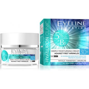 Eveline Cosmetics Hyaluron Clinic hydratačný denný a nočný krém 30+ 50 ml