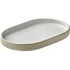 Bauscher Playground NARA tanier ovál 18 cm, reliéf - biely