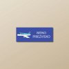 Nažehľovacie menovky na oblečenie (Kopírovat) - 2ks, Obdĺžnik 4,4 × 1,7 cm, Lietadlo, Modrá