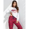 Dámske teplé pyžamo Sensis Gween Soft/Flanela Christmas - Šedá / L