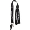 Unihoc Coach whistle black with lanyard 1 ks, čierna