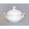 Misa polievková oválna bez výrezu 2,00 l 1840g biele Rokoko Český porcelán Dub
