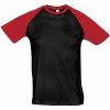 SOĽS Funky Pánske tričko SL11190 Black / Red XXL