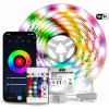 LED pás RGB 5 m Aga MR8002 diaľkový ovládač zdroj Bluetooth ,Wi-Fi
