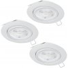Eglo Eglo 901759 - SADA 3xLED Kúpeľňové svietidlo FAVAZZINA 1xGU10/4W/230V IP44 biela EG901759 + záruka 3 roky zadarmo