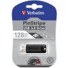 Verbatim USB flash disk, USB 3.0, 128GB, PinStripe, Store N Go, čierny, 49319, USB A, s výsuvným konektorom