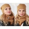 Fashionweek Moderni set čiapka a šál, pletený tunel ZIZI30 Farba: Camel, Veľkosť: Universal