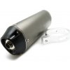 STOMP Pitbike koncovka výfuku oválna 38mm, titanium utlmená