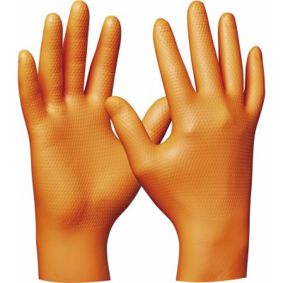 Gebol Rukavice Orange Nitril Ultra Grip XL 50ks/bal