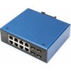 DIGITUS Industrial 8+4-Port Gigabit Ethernet Switch 8 x GE RJ45 + 2 SFP+ Port