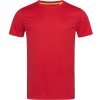 Stedman Tričko Active 140 Crew Neck, sportovní, krátký rukáv, pánské COT058400j5801-crimson red S Červená crimson
