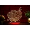 Beling 3D lampa, srdcia na Valentína,7 farebná GV1