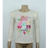 Podmix Dievčenské tričko s dlhým rukávom - Peppa prasiatko, krémové Veľkosť - deti: 116