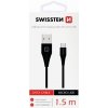 Dátový kábel Swissten microUSB 1,5 m čierny
