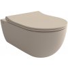 Bocchi V-Tondo - Závesné WC 545x360 mm Rimless + slim sedátko, SoftClose - SET, jazmínová matná