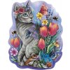 Ravensburger WOODEN Puzzle 12000757 - Frühlingskatze - 150 Teile Kontur-Holzpuzzle mit stabilen, individuellen Puzzleteilen und 15 kleinen Holzfiguren (Hra)