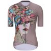 RIVANELLE BY HOLOKOLO Cyklistický dres s krátkym rukávom - MADAM FLOWER - béžová/viacfarebná