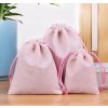 B-TOP Semišové sťahovacie vrecúško na šperky 10 x 12 cm svetlo ružový