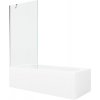 Mexen Vega vaňa 180x80cm panel + zástena 90 cm, transparent, chróm 550118080X9509000001