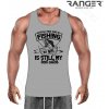 Pánske tielko RANGER® - motív Rybárčenie 06 XL Svetlošedá