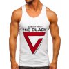 Biele pánske tank top tričko boxerského strihu s potlačou Bolf 14833