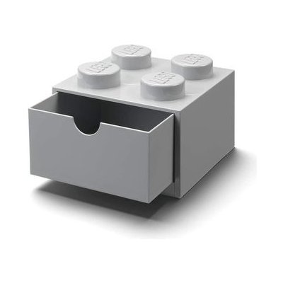 LEGO® stolové box 4 so zásuvkou 15,8 x 15,8 x 11,3 cm sivá