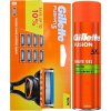 Gillette Fusion5 náhradné hlavice 8 ks + gél na holenie 200 ml darčeková sada
