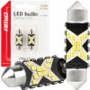 LED žiarovky CANBUS Festoon C5W 12SMD 2016 36mm biele 12V 24V AMIO-04236