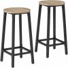 tectake 404333 2 barové stoličky corby - industrial svetlé drevo, dub sonoma