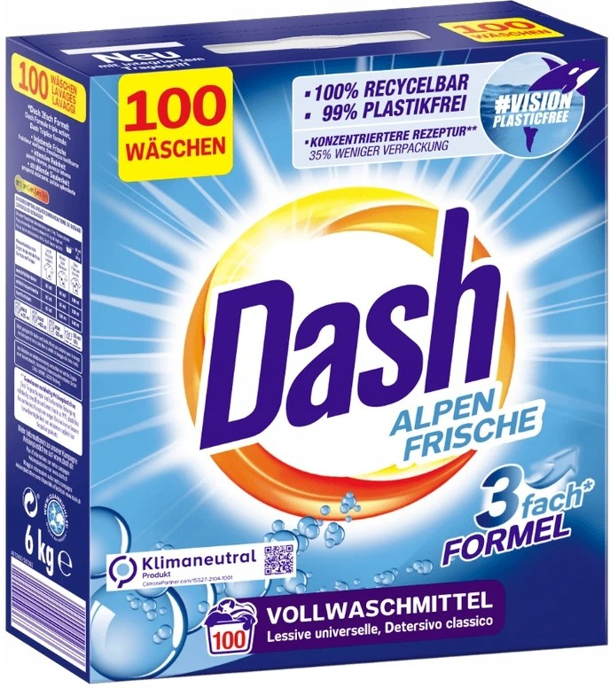 Dash Prášok na pranie alpine fresh Universal 6 kg 100 PD