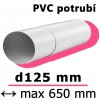Teleskopické okrúhle ventilačné potrubie d125 mm, dĺžka max 490 mm MIKAWI 59-3324
