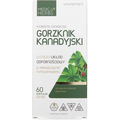 Medica Herbs Hydrastis Canadensis 520 mg 60 kapsúl