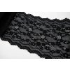 Elastická krajka, vsadka - cerna - sirka 17 cm