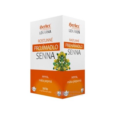 HERBEX Lekáreň Rastlinné PREHÁŇADLO SENNA bylinná zmes (senna a mäta) čaj 20x2 g (40 g)