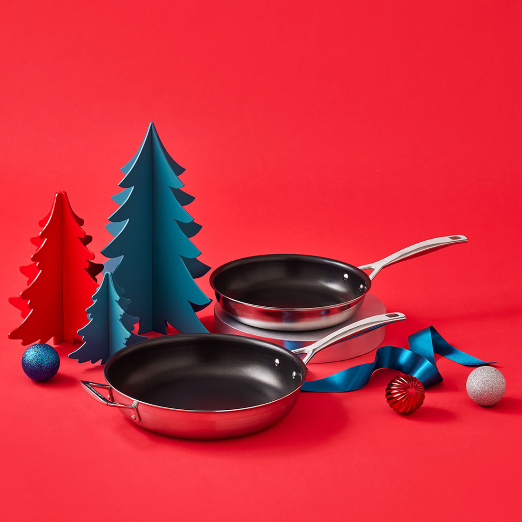 LE CREUSET set 2 ks 3 vrstvových nepriľnavých panvíc 24 cm a 28 cm